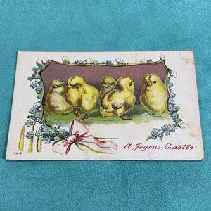 True Victorian Easter Postcard early 1900s Antique Ducks eggs Sooooo cute!